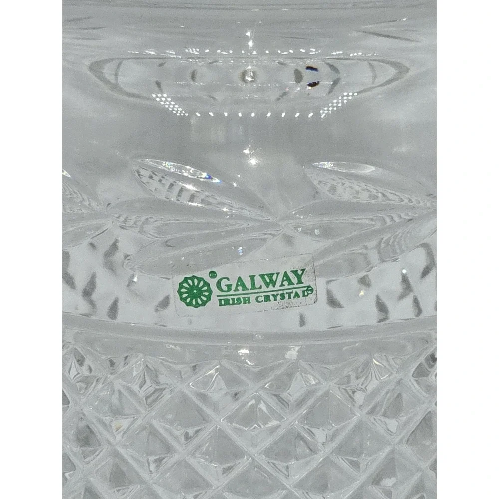 Galway Irish Crystal Biscuit Barrel Cookie Jar Cut Crystal Lidded Canister